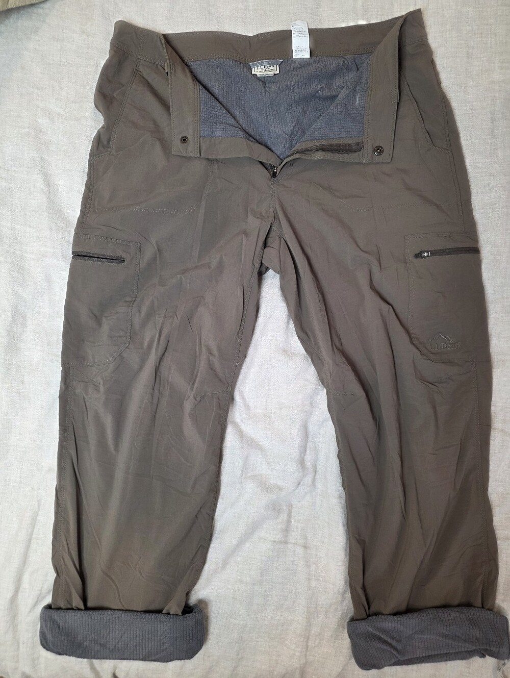 LL Bean Men's Fully Fleece-Lined Cresta Cargo Pants - SZ 36X30